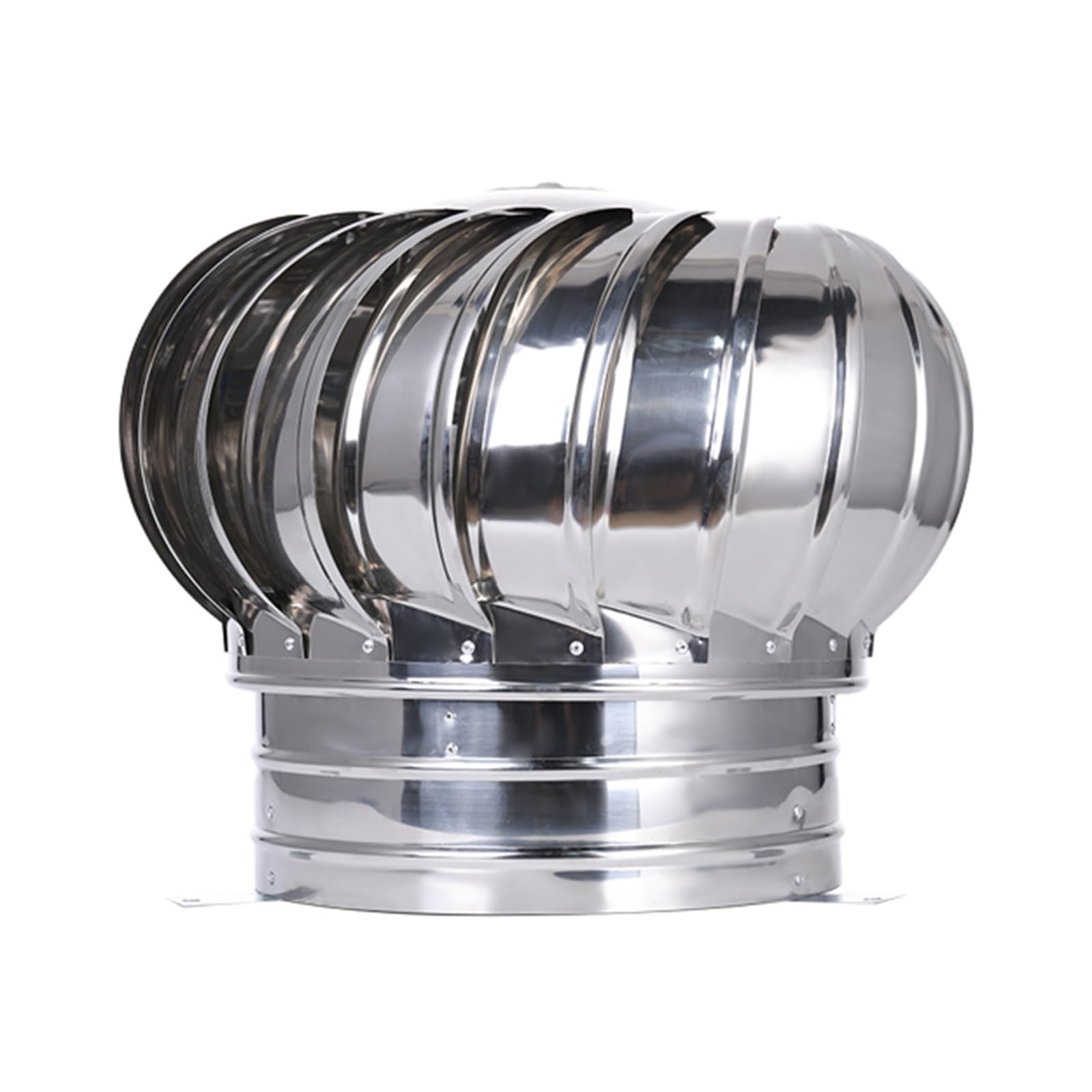 KGLHJDY Stainless Steel Chimney Spinner Cowl Round Rotating Chimney Cap Round Roof Pipe Rain Cover for Most Standard Chimneys Pots 75-400mm(110mm/4.33in)