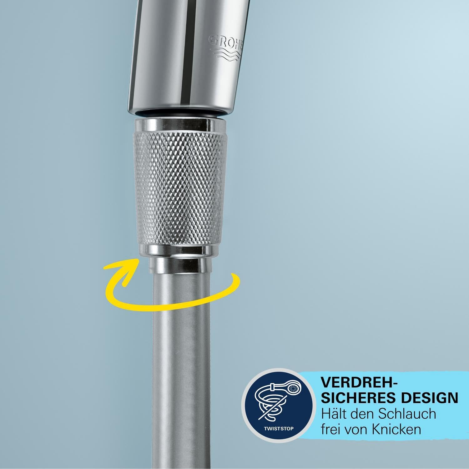 GROHE Vitalio, Bidet-Set für das WC (Bidet-Duschkopf mit 1 Strahlart, Duschschlauch 1,25m und Wandhalterung, langlebige Oberfläche, leicht zu reinigen), chrom, 26175001