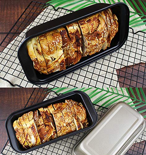 Loaf Pan Toast Mold Carbon Steel Bread Baking Pan Nonstick Cake Making Tray Small Loaf Pan Bake Food Serving Tool for Home Kitchen Bakeware, 9.8\"x5.1\" - Thumbnail 7