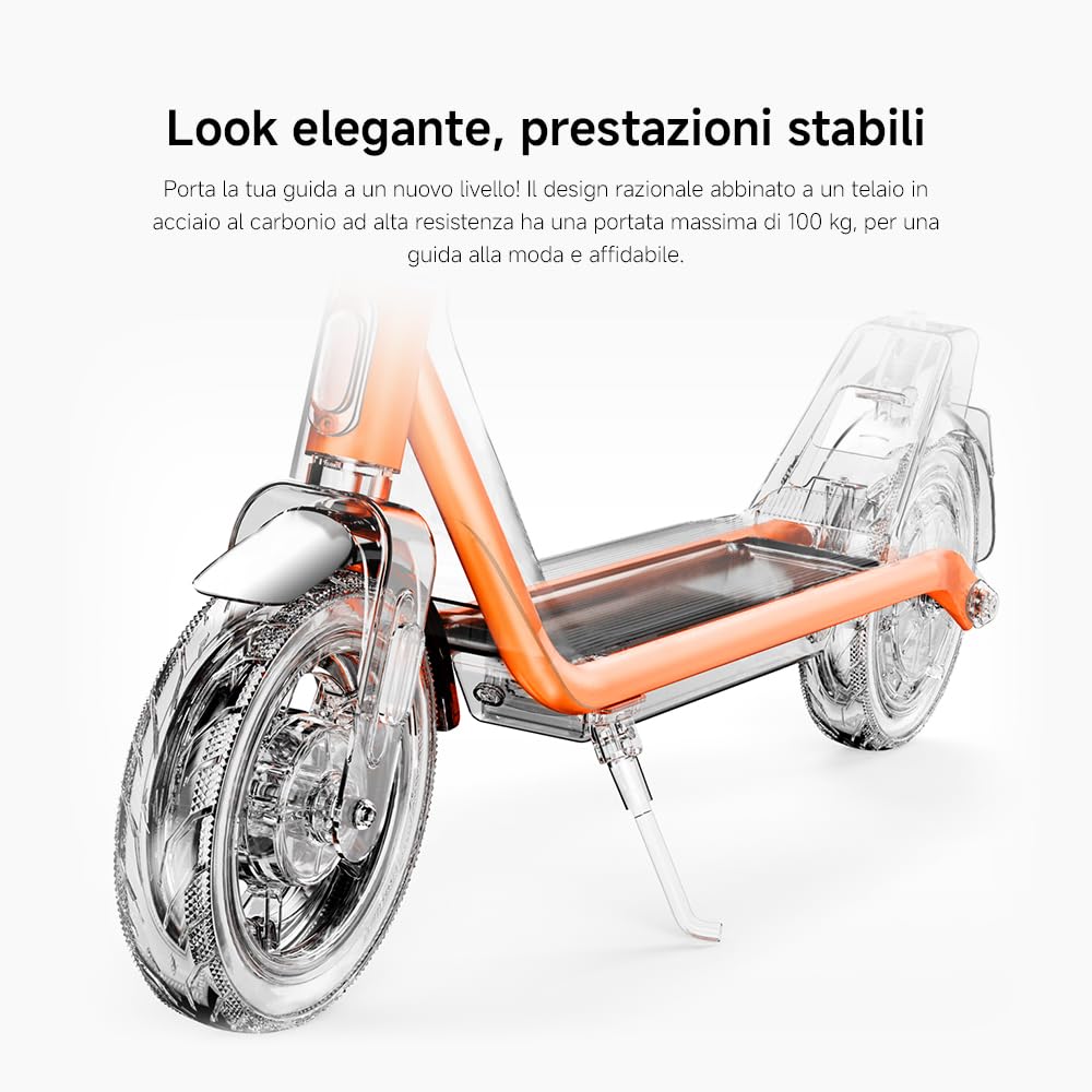Xiaomi Electric Scooter 4 Lite (2a Gen), Design aerodinamico, Pneumatici 10", Autonomia 25km, Max 20km/h, Motore 300W*, Pendenza max 15%*, Doppio freno (Tamburo ant. + E-ABS post)