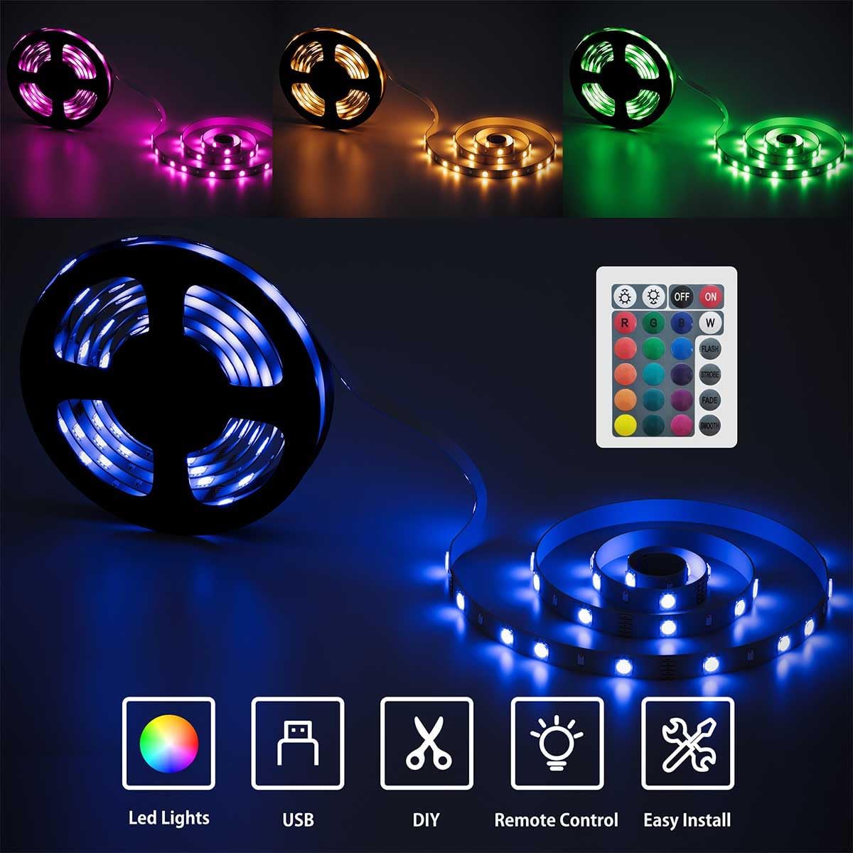 Fenge Acrylic Monitor Stand, 42.5 Inch Clear Dual Monitor Riser with Metal Storage, 2 Tier Computer Riser with LED Lights for Desk, Laptop, Printer, TV