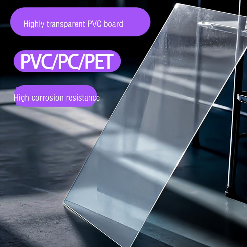 Przezroczyste arkusze akrylowe, Przezroczysty arkusz z tworzywa sztucznego PCV do projektów typu „zrób to sam” 21 szt. Wiele rozmiarów(21cmx14.8cmx0.5mm 10pcs)