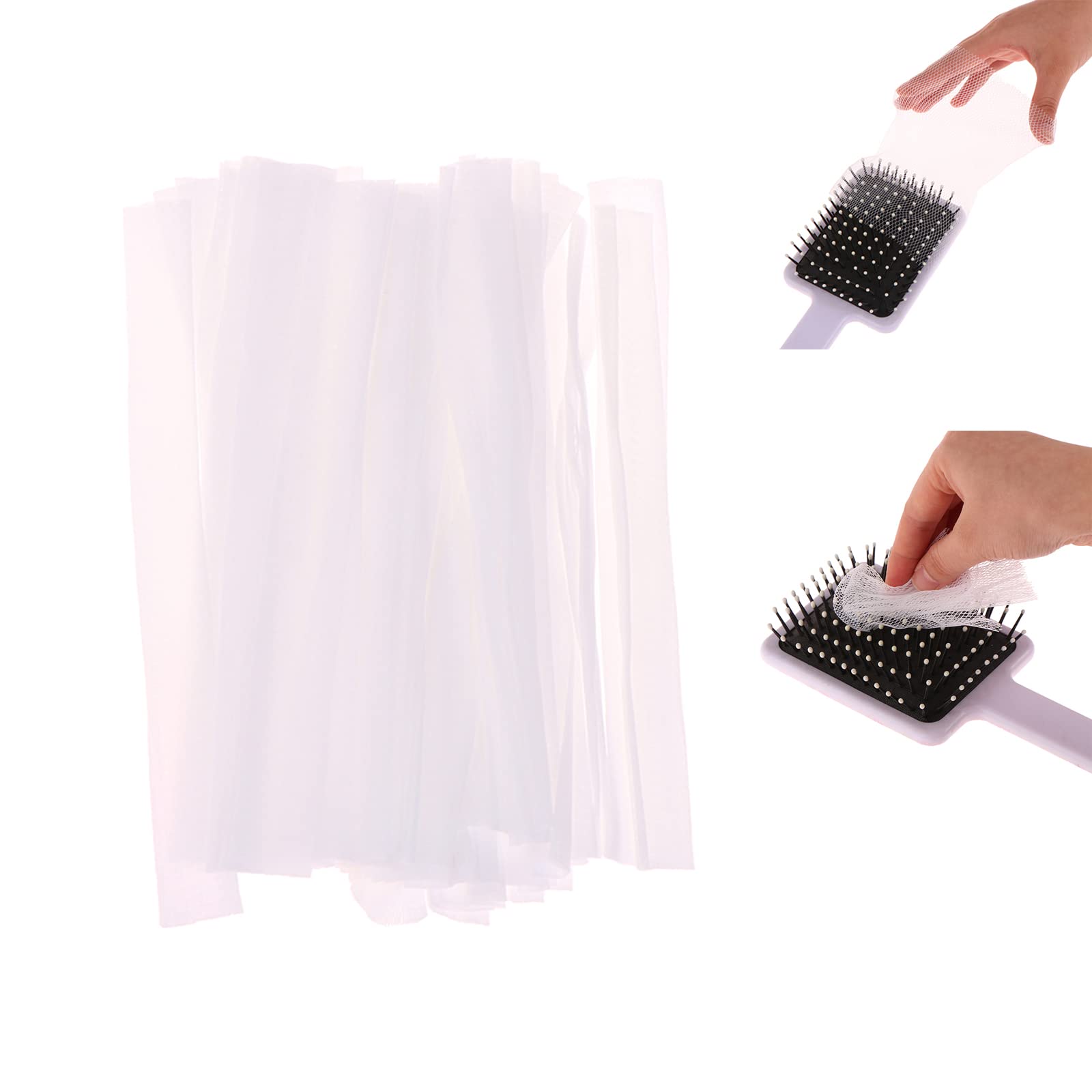 50 Pack Disposable Comb Cleaner Hair Removal Net Mesh Protection Bristle Protective Sheet Airbag Pet Pad for Removing Hair Dust