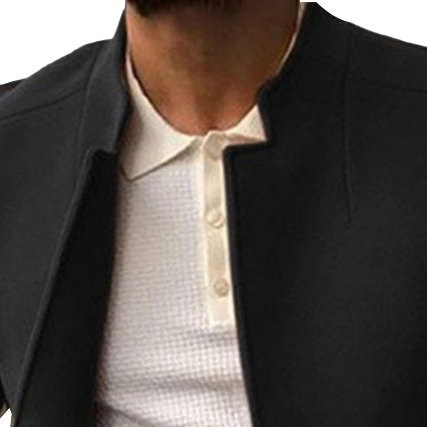 Maiyifu-GJ Men's Casual Wool Blend Coat Winter Warm Slim Fit Coats Single Breasted Quilted Lined Trench Overcoat