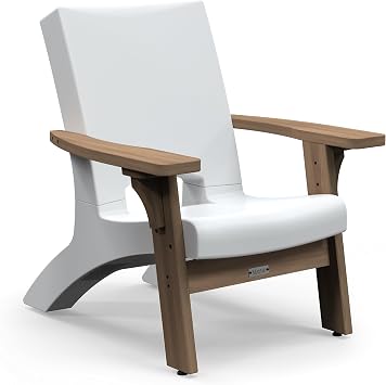 Mayne Mesa Modern Conversation Patio Chair, White