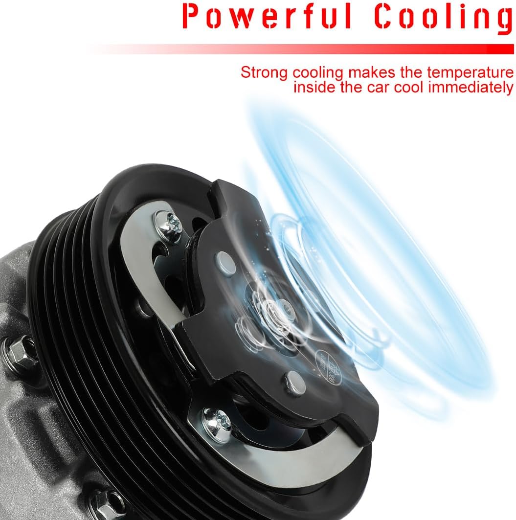 cciyu Air Conditioning Compressor for BMW 118i 120i 320i 1.6L 2.0L 2.2L 2005-2013 Replaces AC Compressor for Car