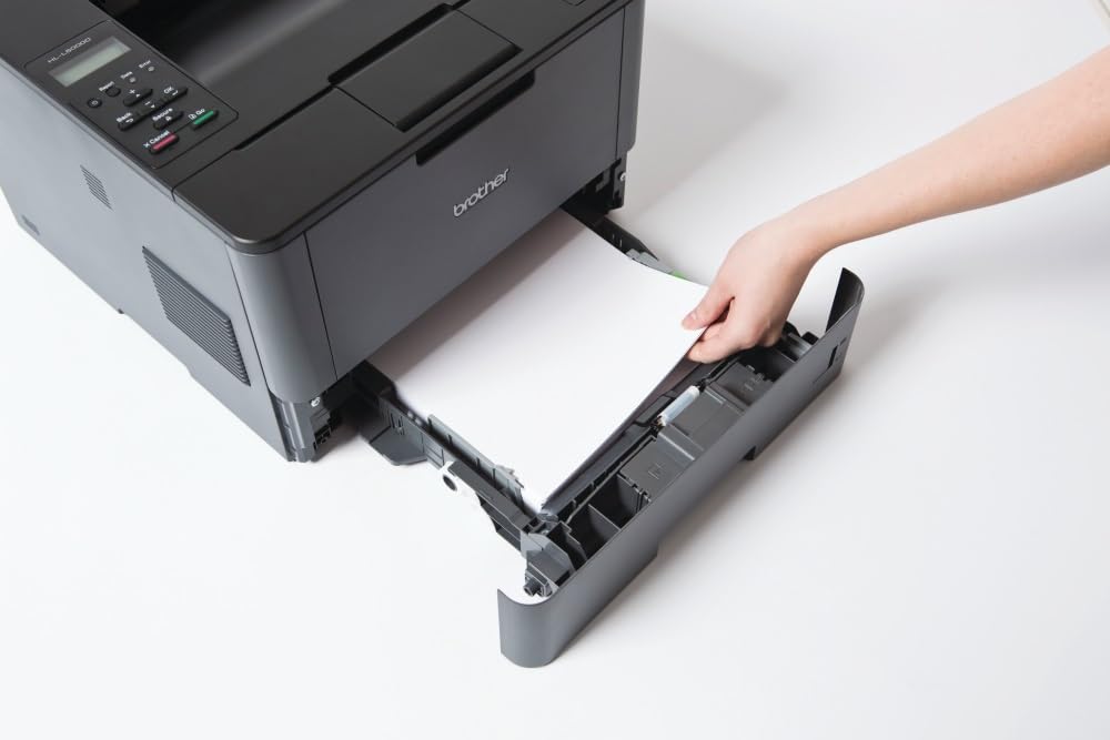 Brother HL-L5000D - Impresora láser Profesional Monocromo (Bandeja 250 Hojas, 40 ppm, USB 2.0, Memoria de 128 MB, Doble Cara automática) Color Gris carbón