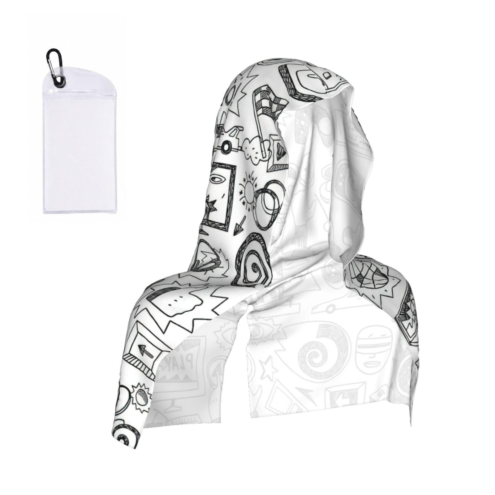ZYJHYY Monochrome Sketch Style Gaming Print Unisex Swimming Towel Practical Camping Towel Skin-Friendly Cooling Towel For Workout Training