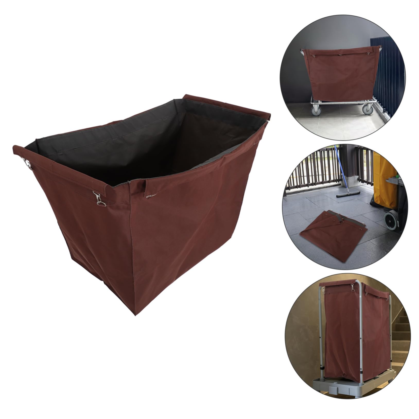 Cabilock Borsa Organizer Oxford Rimovibile per Carrello della Biancheria, Sacco Grande per Raccolta e Stoccaggio Biancheria, per Pulizie in Hotel