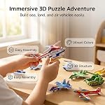 DIY 3D Creative Insect Paper Jigsaw Puzzle Set, 100 PCS Educational 3D Animal Puzzles Smart 3D Assembly Challenge Insect Puzzle, Glue-Free Assembly, Birthday Party Gifts (Animals)