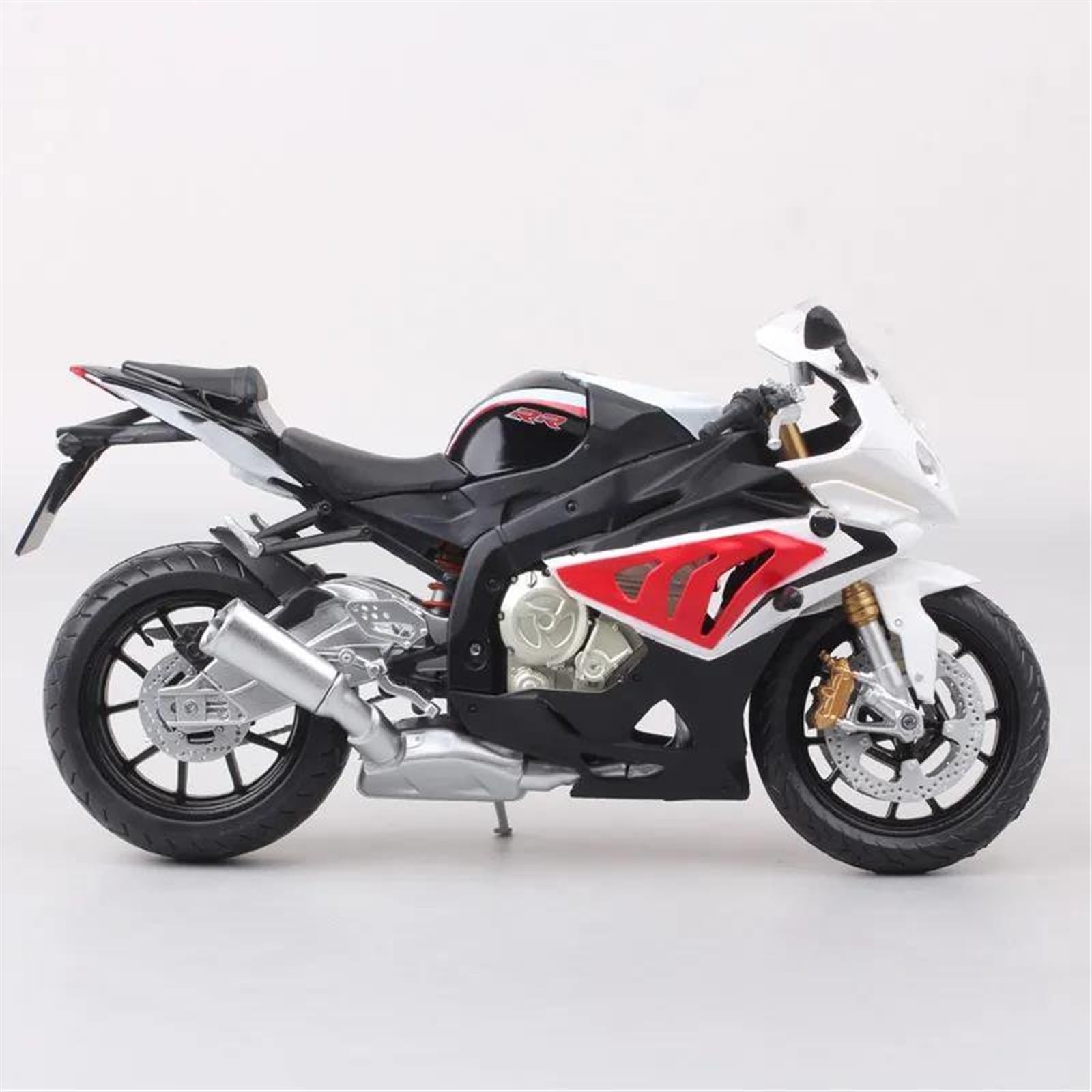 SEYXF Motorbike Toy 1/12 for BMW S 1000RR S1000RR 2009 Motorcycle Model Simulation Alloy Toy(Black- Silver)