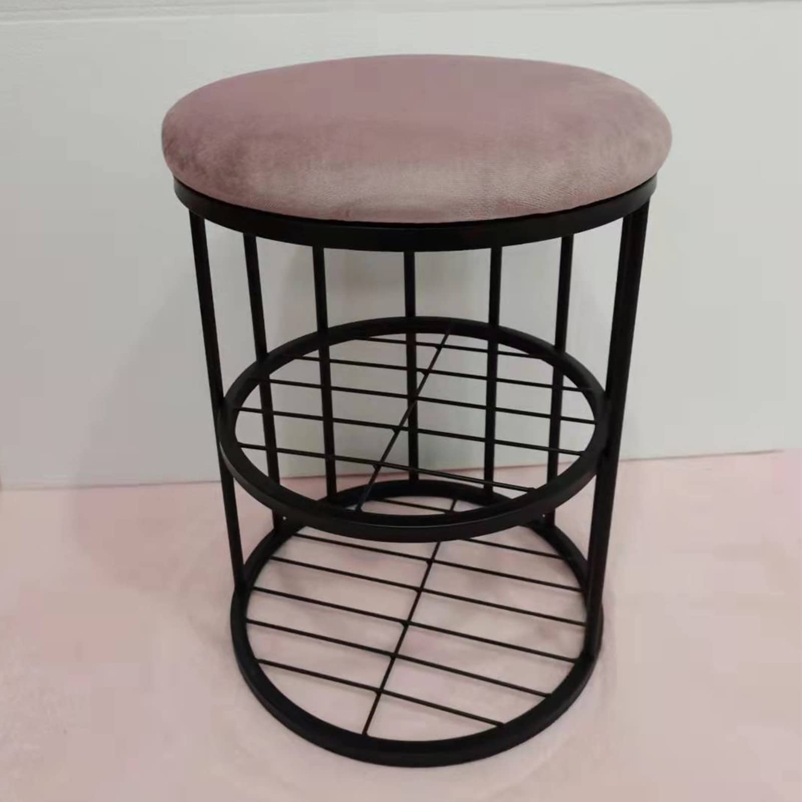 Banc ottoman de rangement rose pour une entrée chic et un salon moderne