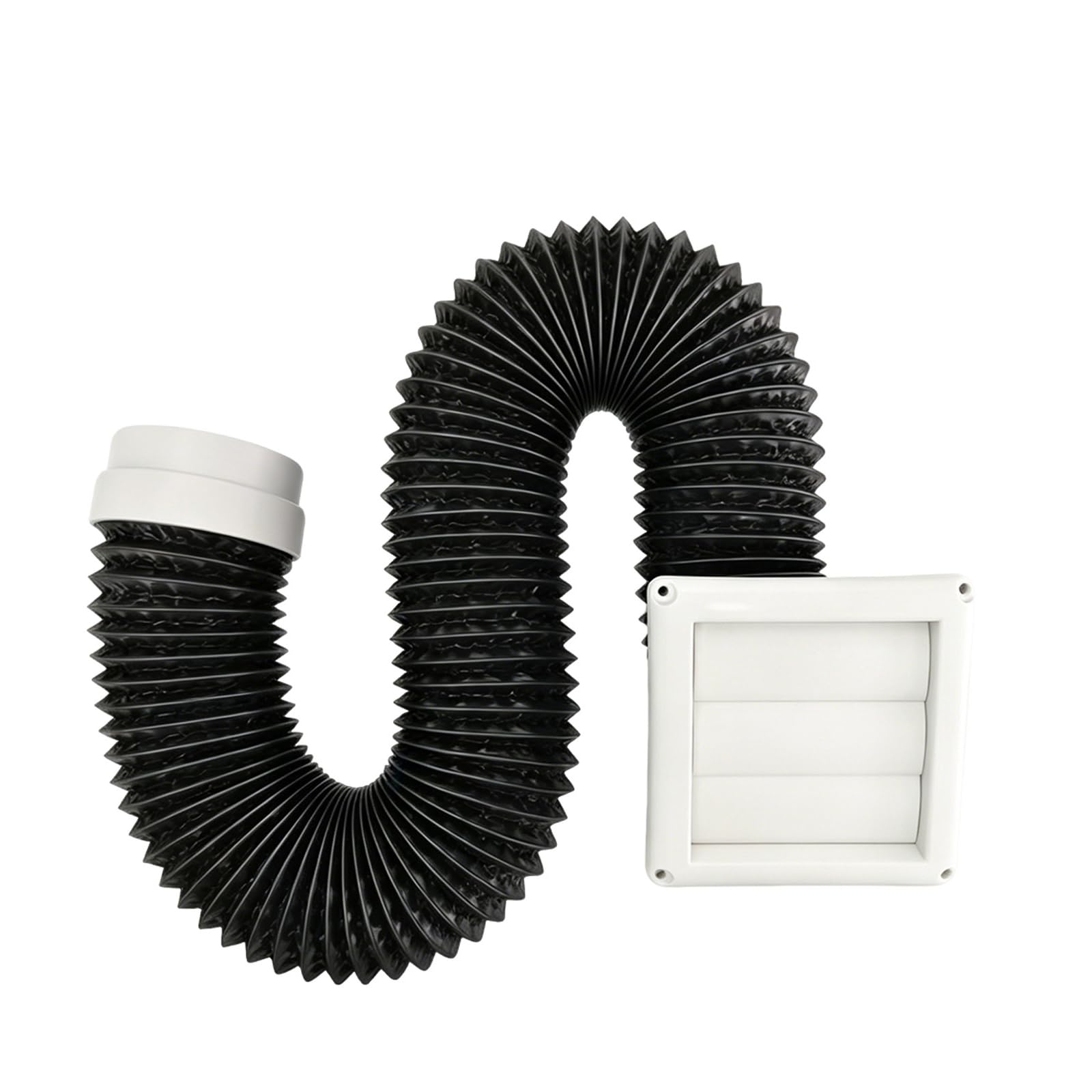 Juego de 3 conductos de ventilación para secadora con junta flexible y abrazadera personalizable, 2,5 m de longitud
