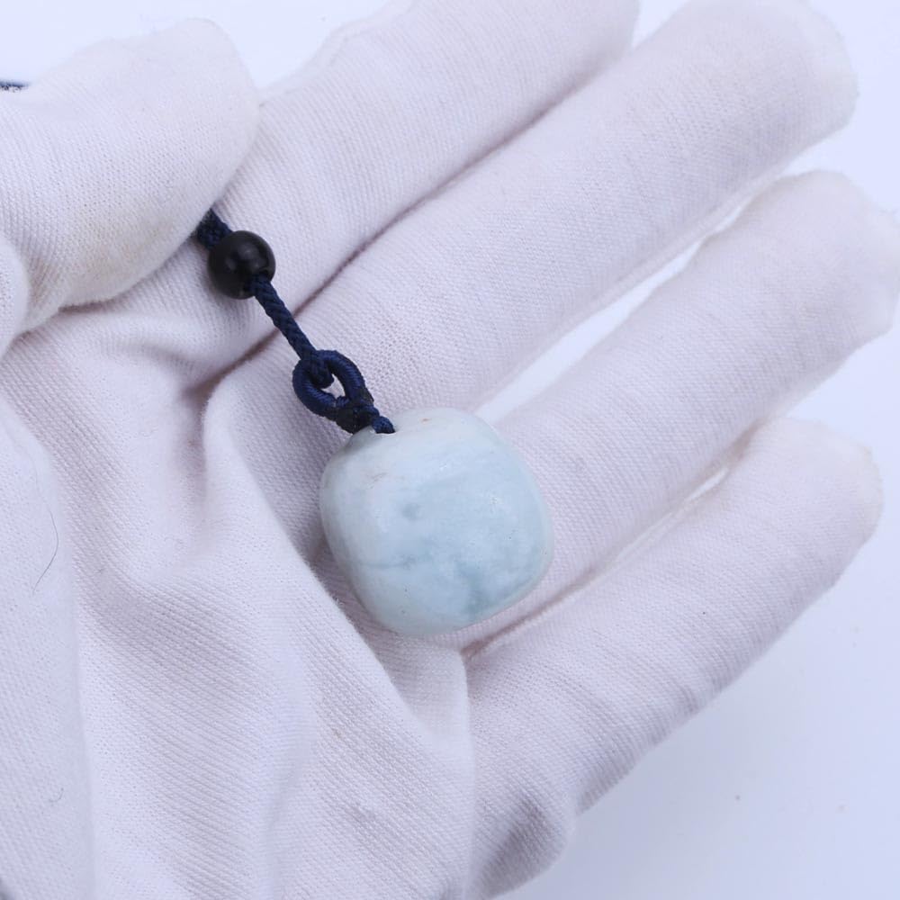 Natural Raw Aquamarine Necklace For Men Women, Rough Healing Gemstone Pendant Big Piece Crystal Blue, Jewelry Gift for Him for Her - Image 6