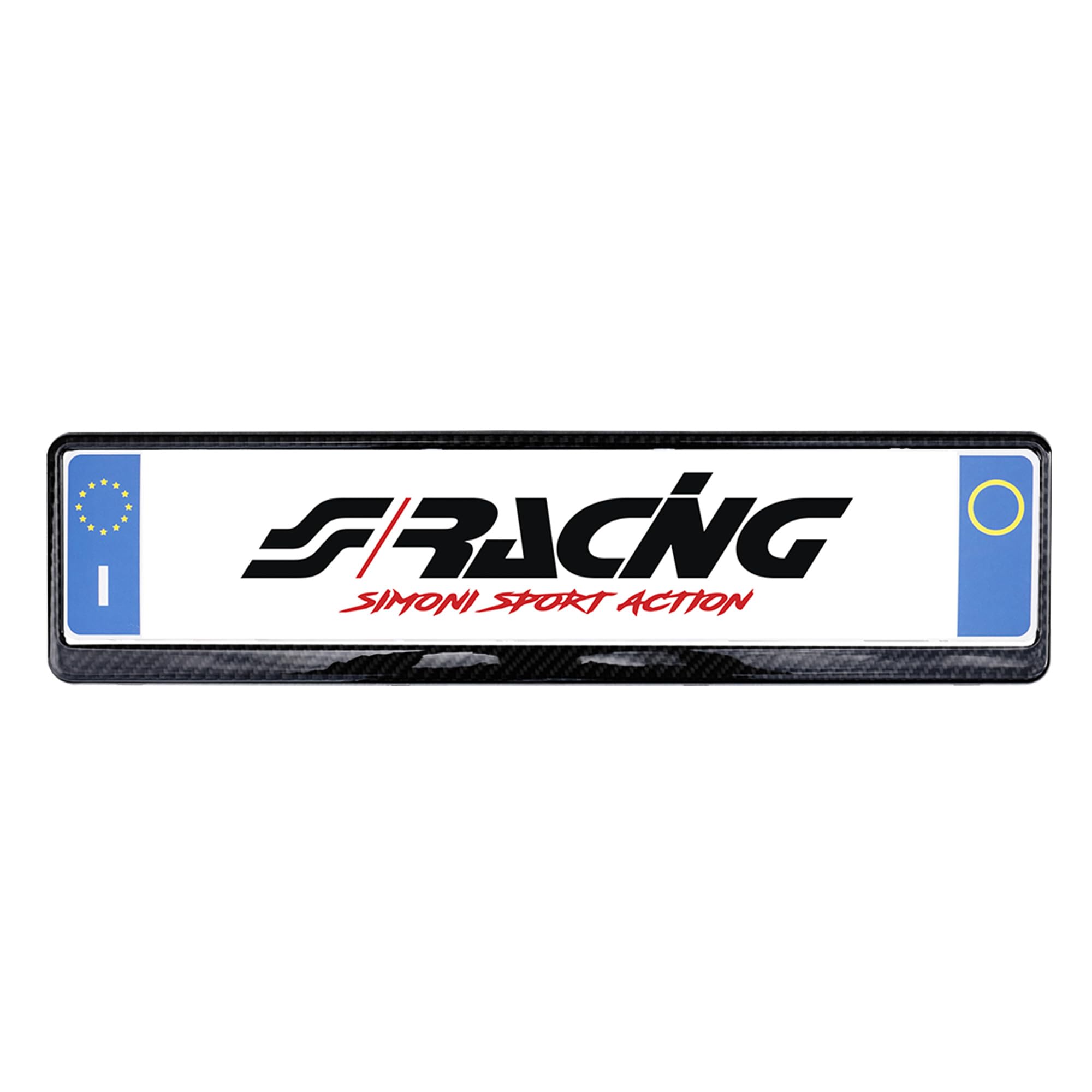 Simoni Racing PTX/CF Support de Plaque d'Immatriculation Arrière Universel en Véritable Carbone