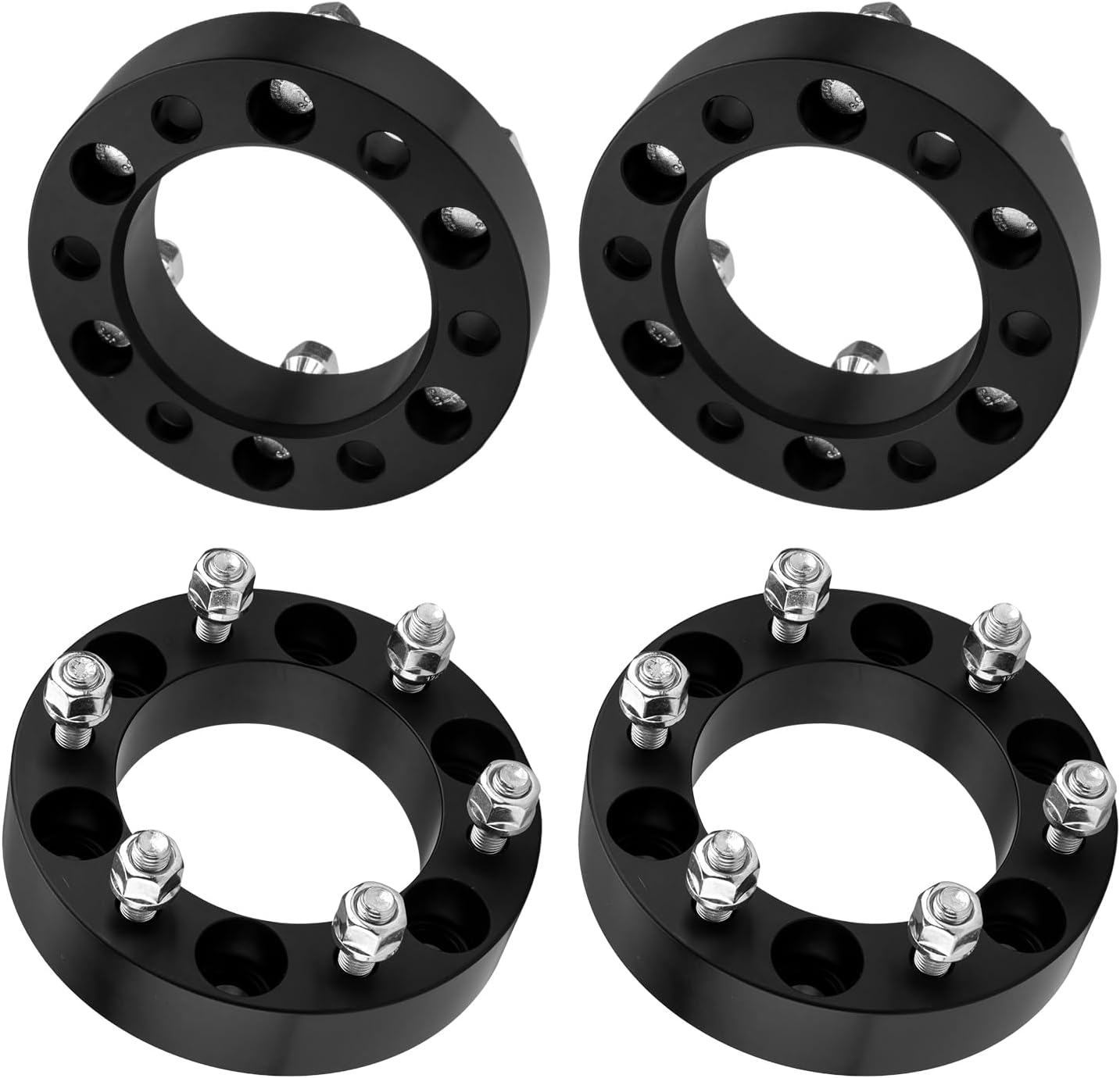 PHILTOP 6x5.5 Wheel Spacers 1.5 inch for Hummer, 4 Pcs 6 Lug Wheel Spacers with 108mm Hub Bore M12x1.5 Studs fit for 2006-2010 H3, 2009-2010 H3T