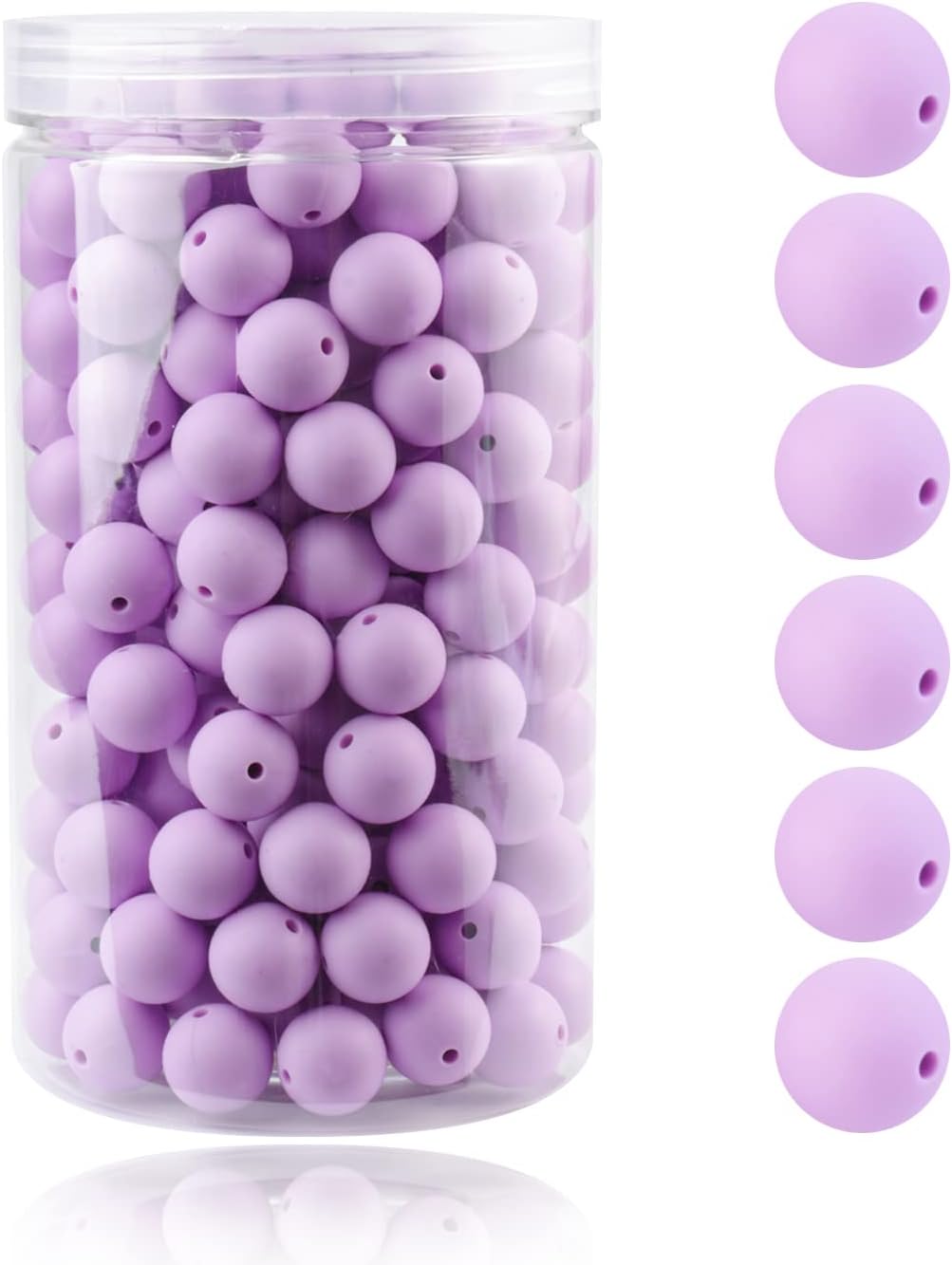 105pcs Silicone Beads, 15mm Silicone Beads Bulk Round