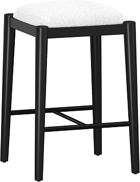Hillsdale Cleo Backless Wood Counter Height Stool, Black