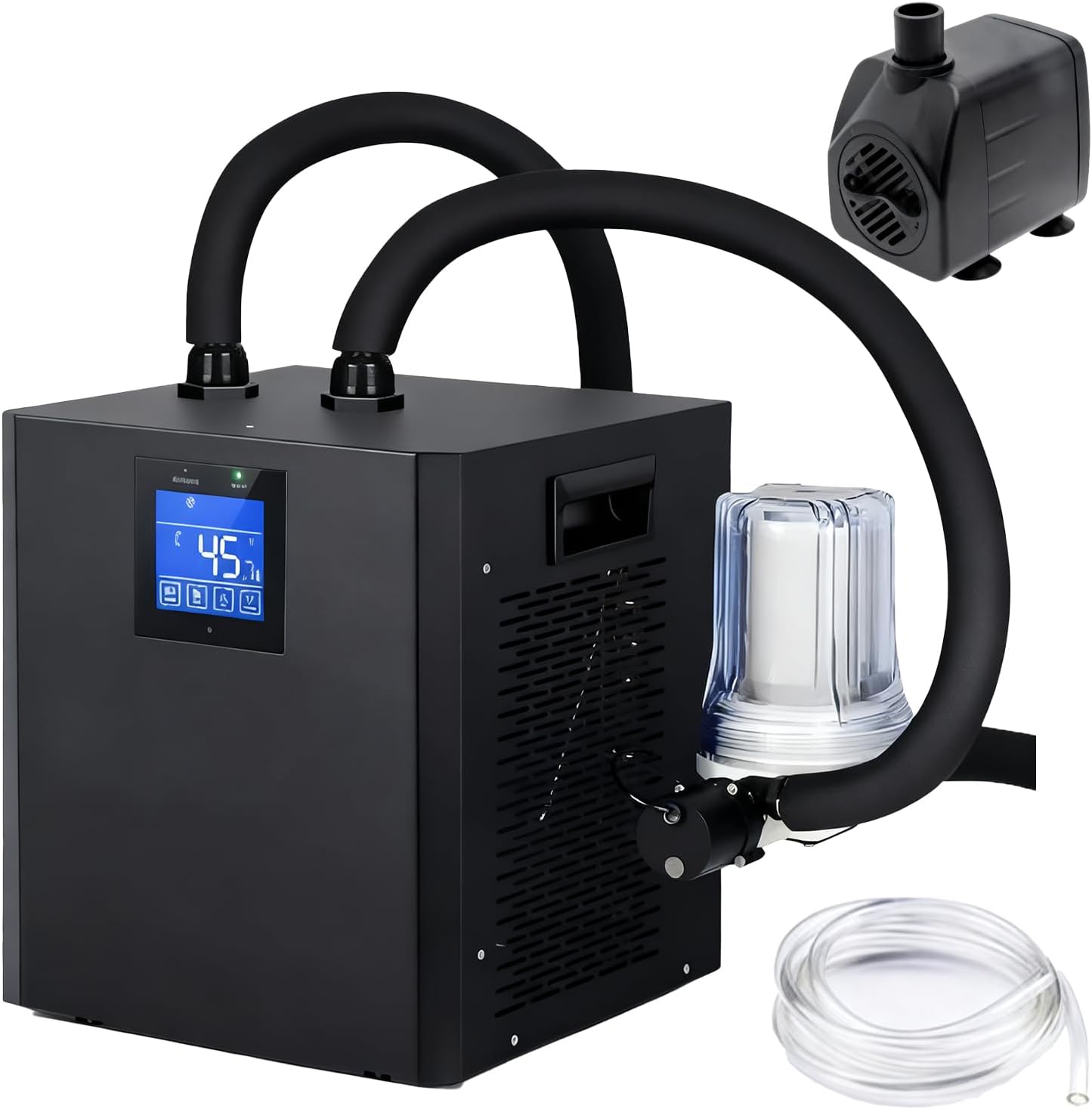 アイスバス水チラー、断熱ホースと水中ポンプ付き 1/3HP コールド