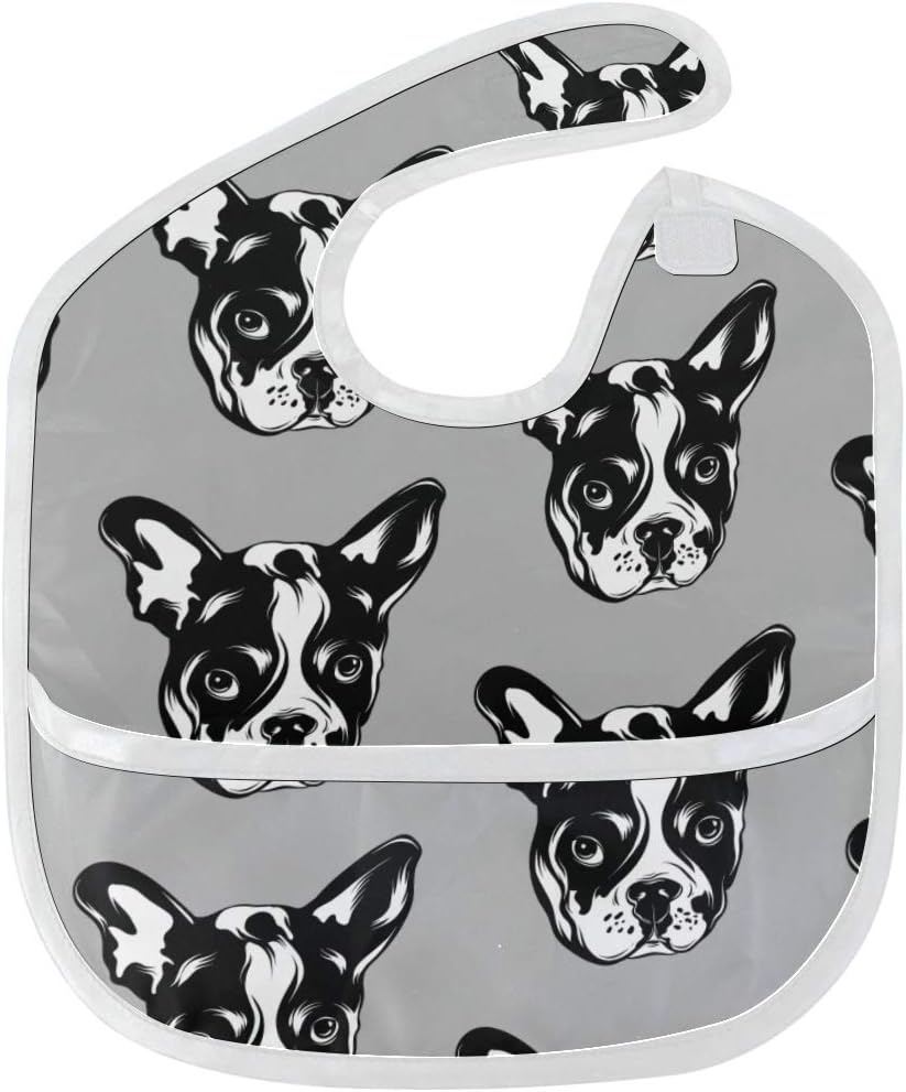 セール価格 Mdkhj よだれかけ すばしこい犬 フレンチブルドッグ ベビー食事用エプロン スタイ 赤ちゃん 新生児 ビブ 防水 丈夫洗える 柔らかい 男の子 調整可能 保育園 袖なし 6ヵ月 3歳適用 女の子