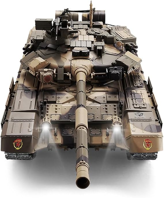 Russian T-90 Main Battle Tank That Shoot, 1/16 2.4G RC Military Vehicle Model Set with Infrared Battle and Sound and Light Effects (Pro Version)