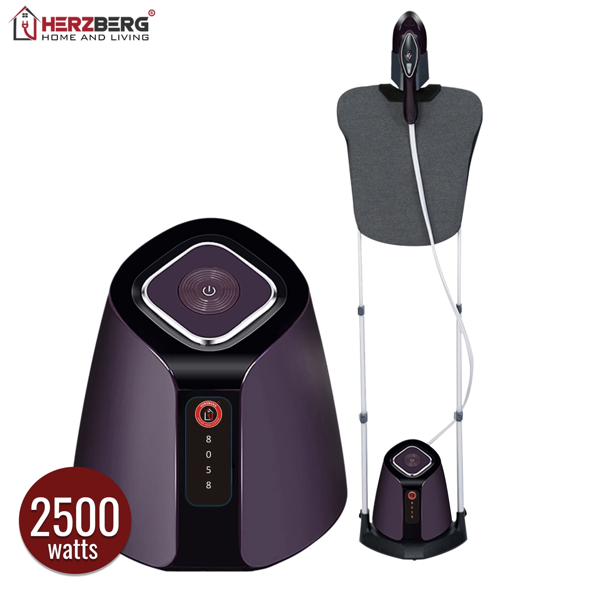 Herzberg Défroisseur Vapeur Vertical avec Station 4,5 Bar HG8058