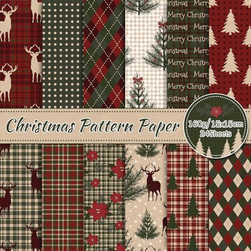Papier à motif joyeux Noël double face idéal pour personnaliser vos étiquettes de cadeaux