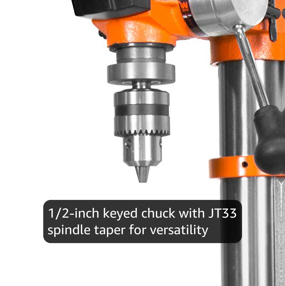 WEN 10-Inch Benchtop Drill Press, 6.2-Amp Variable Speed Motor