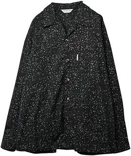 COOTIE スプラッター コットリネン オープンカラーシャツ L ブラック クーティー