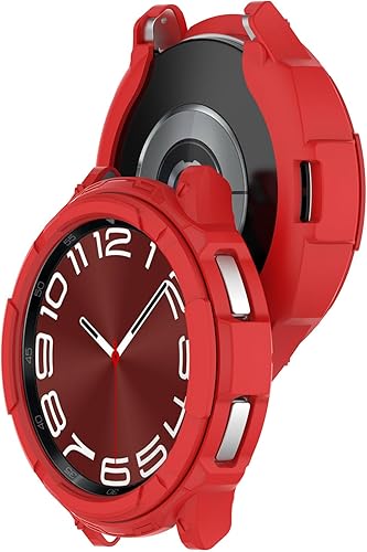 Vista 20 de Accesorios para Samsung Galaxy Watch 6 Classic 1.693 in 1.850 in resistente TPU Armor Case Cover Case Cover + bisel Ring Dial Protector Funda Marco