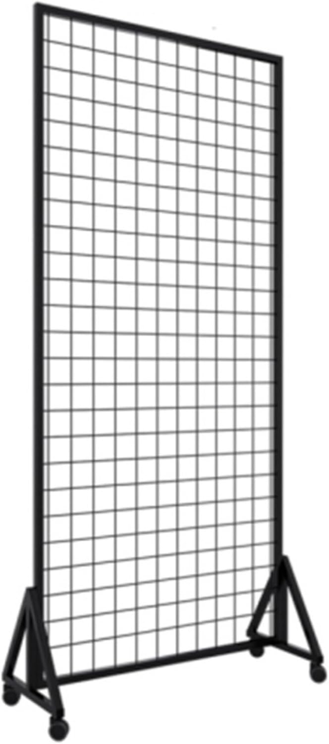 White Floor Standing Gridwall Display Panel, 50x180CM Retail Wire Mesh Tower, Perfect for Home, Shop, Nursery Storage, Versatile Partition Screen Solution.