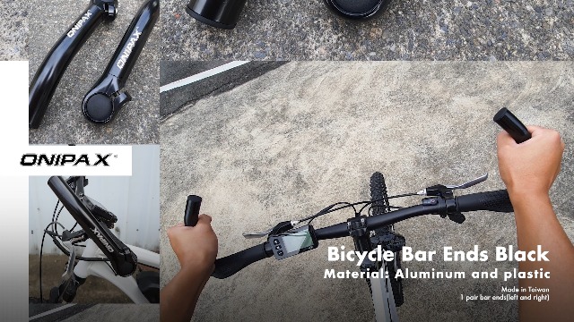 ONIPAX 1 Pair Bicycle Bar Ends Black