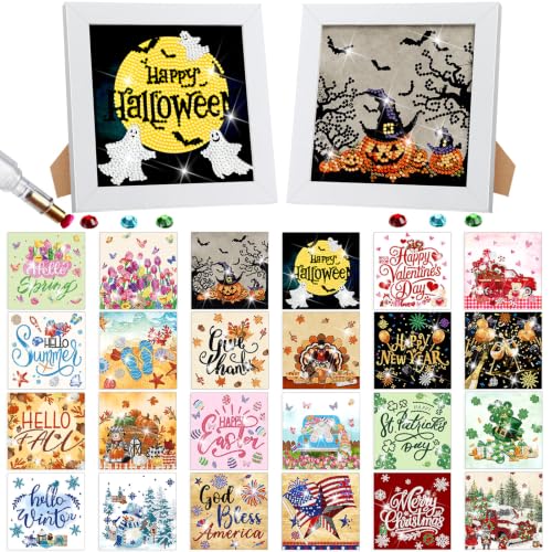 Trandraft Holiday Small Diamond Art Kits for Adult, Elegant Style