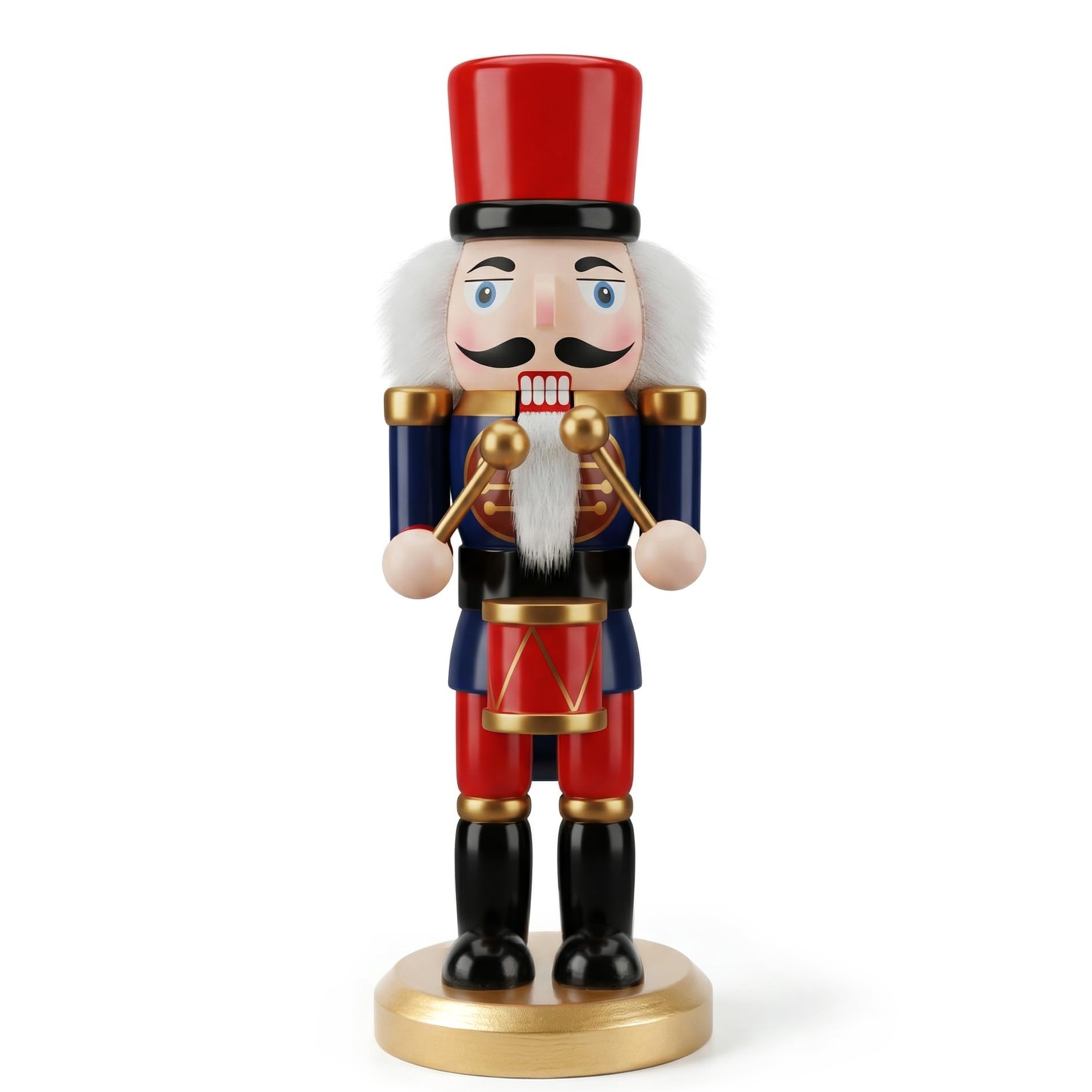 AMOR PRESENT Nutcracker Christmas Decor, Christmas Ornament, Wooden Nutcracker for Shelves, Table, Fireplace (7 Inch)