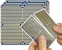 ElectroCookie schnappbare pcb, streifen-board mit stromschienen für arduino und elektronik, vergoldet, 3,8 x3.5 (3-pack, blau)