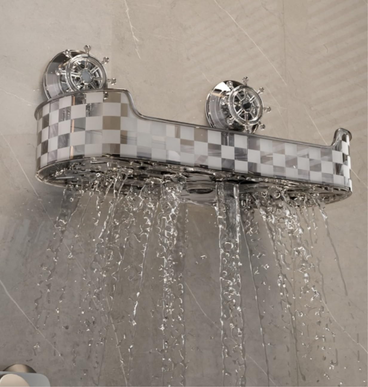 Estante De Baño Organizador De Ducha con Ventosa, Estante Plástico para Almacenamiento En El Baño Organizador(G)
