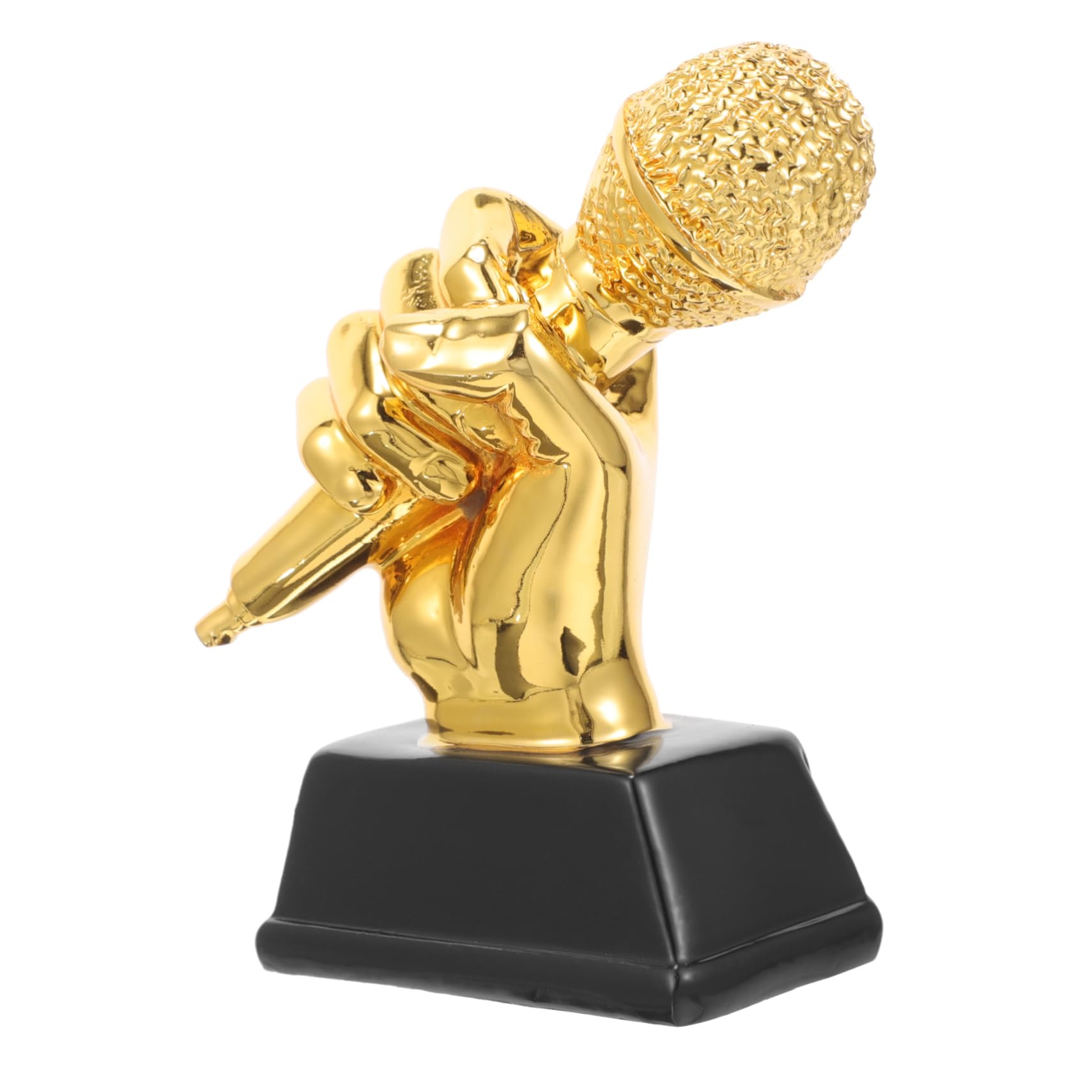 BESPORTBLE Mikrofon-Trophäe Karaoke Preistrophäe für Erwachsene Mikrofon- lustige Trophäe für Erwachsene Singen Award musikgeschenke mikrofone Trophäen vergeben Mikrofonskulptur Harz