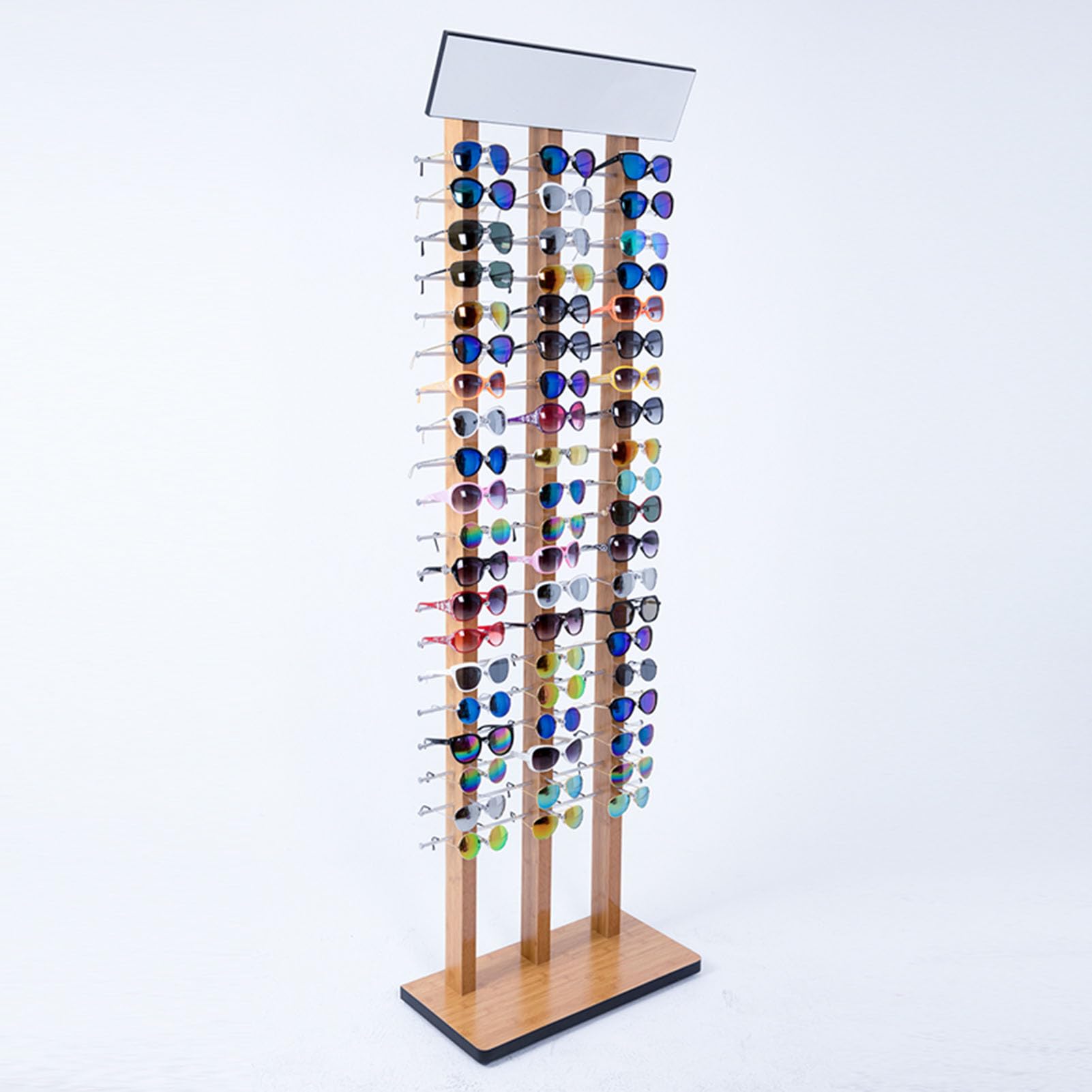 Estante De Madera Para Gafas De Sol De Pie, Soporte Para Gafas De Óptica, Expositor Colgante Para Tiendas, Expositor Comercial Para Monturas De Gafas, Soporte Para Gafas De Le.60 pairs