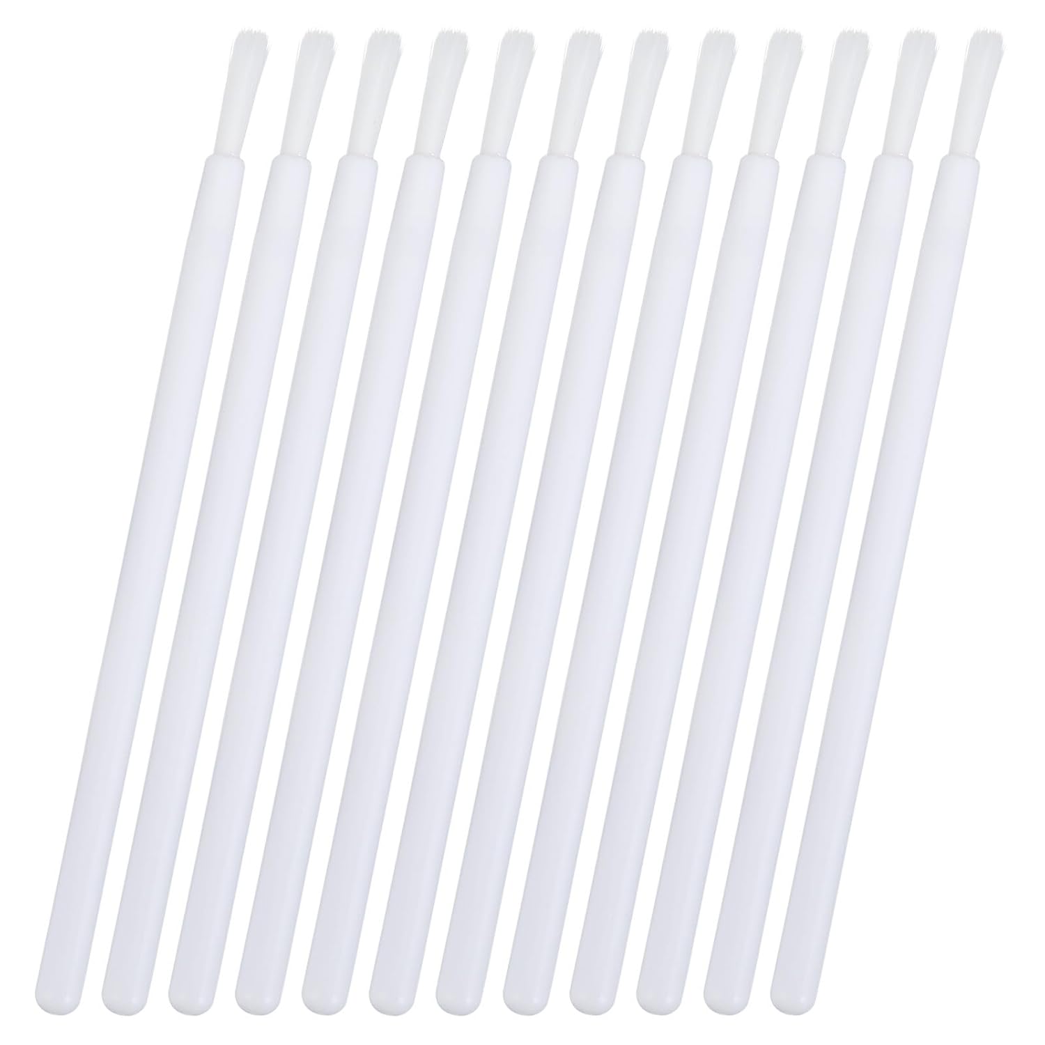 Amosfun 100pcs Disposable Nylon Lip Brush Lipstick Lip Gloss Applicators Makeup Beauty Tools for Travel and Professional Use