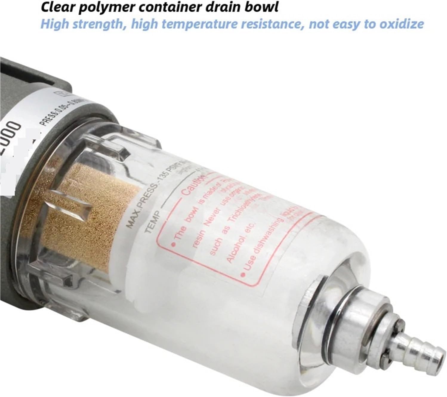 AF2000 air oil water separator air compressor spray paint air gun filter single component drainage(BT 12mm fittings)