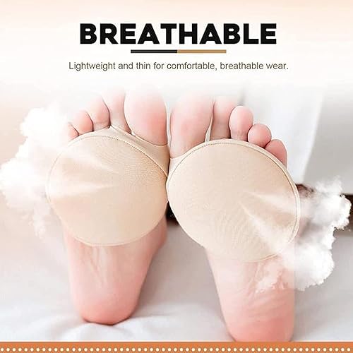 Miniatura 6 de Almohadillas de tela de panal para el antepié, calcetines invisibles de tacón alto para mujer, cómodos calcetines antideslizantes correctivos (4