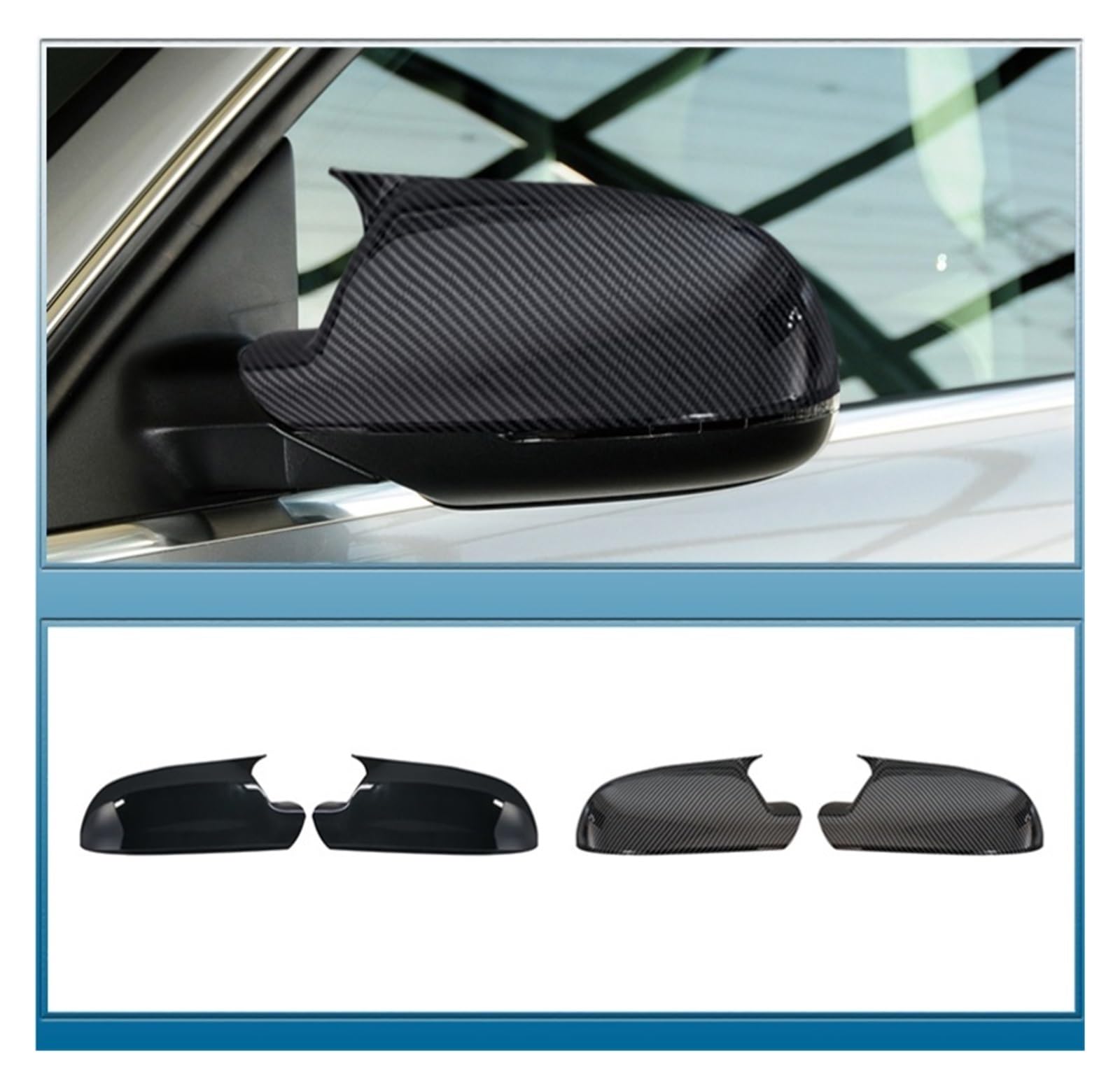 Specchietto retrovisore dell'automobile A3 8P A4 A5 B8.5 S5 RS3 RS4 RS5 2 Prezzi Specchietto retrovisore Calotta ABS Ricambio Carbonio(Bright black)