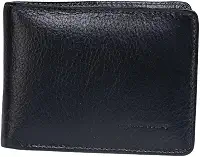 Águia Couro Carteira Masculina de Couro Legítimo com Porta Moeda, Carteira para 13 Cartões, Carteira Preta de Couro Macio Linda Caixa para Presente