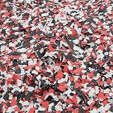 Biaungdo 360G/0.79 Lb Decorative Blend Color Chips, Epoxy Flakes Blend Paint Flakes Concrete Floor Coatings Decorative Chips for Garage Floor Paint Interior Exterior Walls(Red, Black, White)