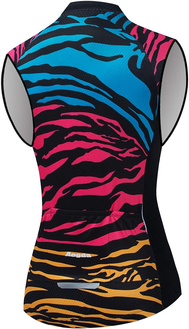 Aogda Sleeveless Cycling Jerseys Women Bike Tops Team Biking Shirts Bicycle Vests Clothing