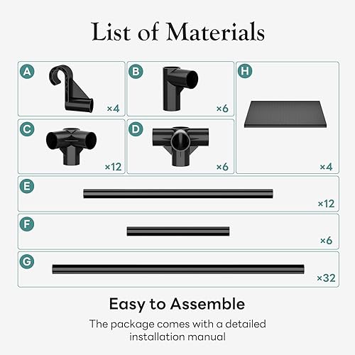 Miniatura 8 de Armario portátil, armario con 4 estantes y 2 varillas para colgar, perchero independiente para dormitorio, organizador de almacenamiento para colgar