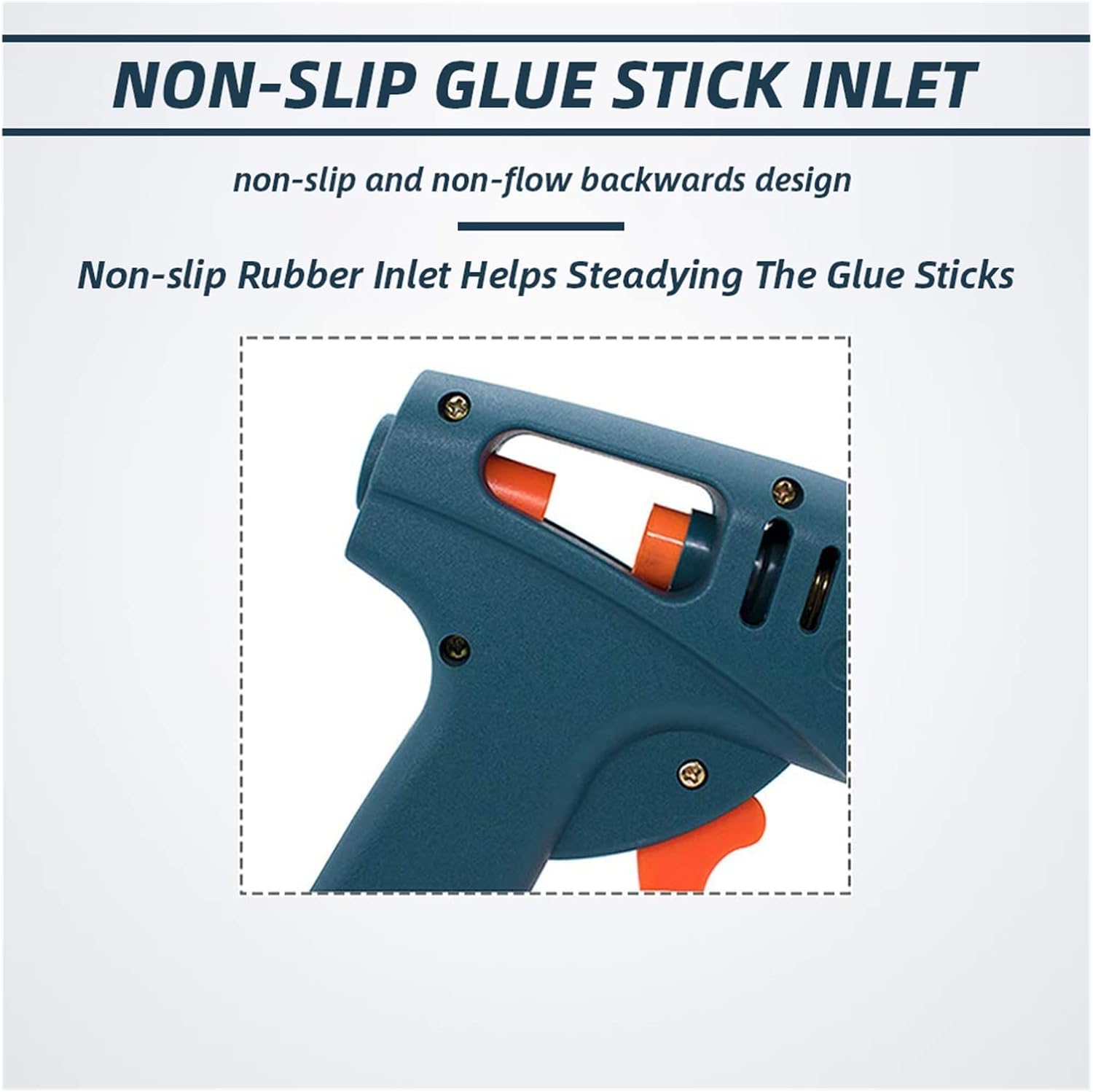 Hot Glue Gun 100W Hot Melt Glue Gun Pure Copper Nozzles with Power Switch 5 Glue Sticks 11mm House Power Tool Home DIY Craft for DIY Arts, Crafts and Quick Repairs(1.8x55mm Nozzle)