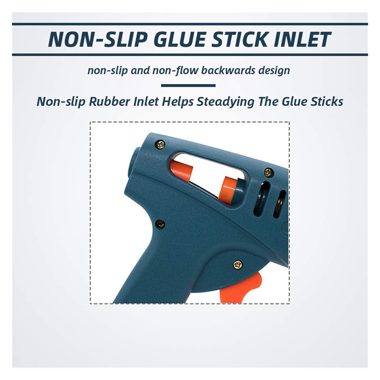 100W Pistolet Do Klejenia Na Gorąco Czysta Miedź Dysze Z Wyłącznikiem Zasilania 5 Kleje W Sztyfcie 11mm Dom Elektronarzędzia Strona Główna DIY Craft Szybkie Niezawodne Klejenie(2.0x50mm Nozzle)