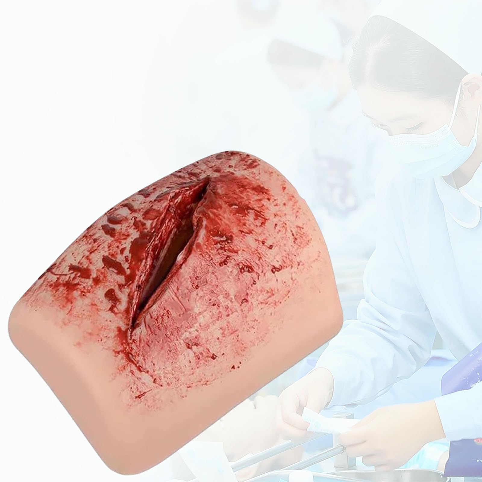 Simulador De Hemorragia, Modelo De Herida Stop The Bleed, Entrenador Relleno Muslo, Silicona, Reutilizable para Hemostasia Traumatismos Y Clases Médicas