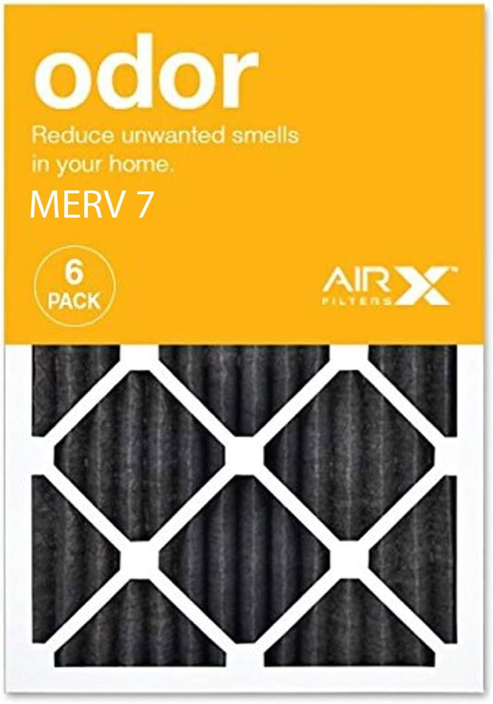 AIRX FILTERS WICKED CLEAN AIR. ODOR 16x20x1 MERV 7 Carbon Pleated Air Filter - Made in the USA - Box of 6